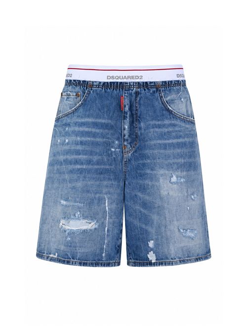 Shorts Surfer in denim lavaggio chiaro DSQUARED2 | S71MU0886 D30038470